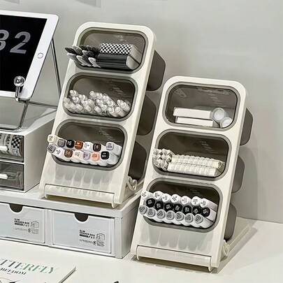 大容量桌面收纳盒，笔筒，学生桌面整理架，办公文具马克笔架