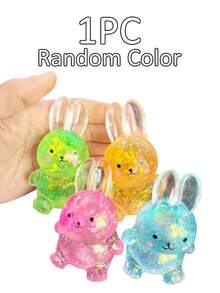 1个闪亮水晶玻璃熊，墨西哥钝口螈造型，柔软缓慢回弹，粘性减压玩具，旅行便携指尖挤压玩具，手感柔软，适合所有年龄段自闭症人士，理想的节日礼物，趣味可爱小玩意，生日礼物 - 彩色 - 查看 31