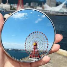 手持凸面镜，广角镜头，旅行摄影装备，小型圆形自拍镜，有大号和小号可选。凸面镜广角拍摄，旅行必备礼物，自拍神器，小巧便携，情人节情侣合影镜，高品质反射效果，内容创作者必备配件。 - 彩色 - 查看 2