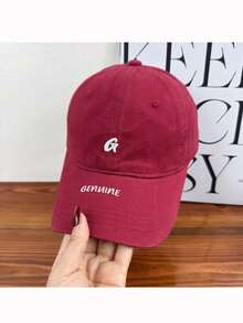 New Spring/Autumn Embroidered Letter G Soft Top Curved Brim Baseball Cap, Unisex Sun Protection Hat - A - View 3