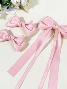 3件套女士甜美时尚情人节蝴蝶结发夹，简约百搭的优雅蝴蝶结发饰，适合日常通勤、节日、派对、生日、外出、拍照等各种场合，是送给闺蜜的绝佳礼物。 - 彩色 - 查看 4