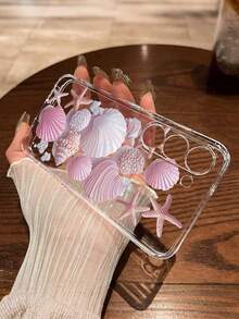 海星贝壳彩绘透明创意防摔手机壳，兼容 17/17 Pro/17 Pro Max、16/11/16 Pro/16 Plus/16 Pro Max/16e、15 Pro Max、13/14/12/XS/XR/7G/8P、Galaxy S25/S25 Plus/S25 Ultra、A16/A36/A26/A56/A50/A12/A32 - 彩色 - 查看 6