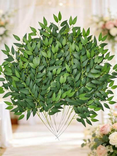 6 piezas de 21.6 pulgadas de enredaderas artificiales de estilo italiano, decoración de ramas con hojas de seda, adecuado para de boda, ramos, centros de mesa, relleno de jarrones, decoración del hogar