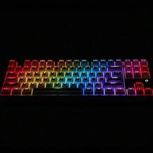 PBT Faceted Keycaps With Translucent Design, Laser-Etched Line Backlit Keycaps Compatible With Magnetic Axis Mechanical Switches - Black - View 3