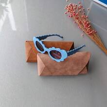 Girls' Fashion Glasses 2026 Cat-Eye With Cute Flowers Various Colors - 淺藍色 - 查看 3