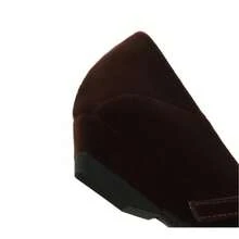 Giày nữ đế xuồng quai cài kiểu cổ điển, giày slip-on mũi nhọn đính đá và khóa cài. - Màu nâu - Xem 5