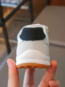 儿童运动鞋，新款春秋季女童运动鞋，软底小白鞋，男女童透气网面休闲运动鞋 - 米色 - 查看 4