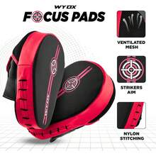 Guantes de Boxeo, Manoplas Curvas para Entrenamiento de precisión, Cuero sintético de Primera Calidad para Golpes Rectos y Ganchos, Correa Ajustable y ventilada, Ideales para Muay Thai. - Rosa y negro - Ver 7