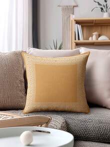 Bộ 2 vỏ gối phong cách Bohemian, vỏ gối trang trí in họa tiết hình học, kiểu dáng tối giản với các đường kẻ sọc, siêu mềm mại và thoải mái, khóa kéo ẩn, có thể giặt máy, dùng trang trí nhà cửa cho ghế sofa, phòng khách, phòng ngủ, không kèm ruột gối. - Màu be - Xem 7