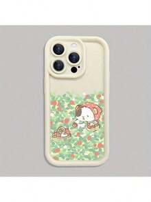 かわいい動物柄の電話、電話16/15/14/13/12/11/Plus/Pro/Proモバイル電話の保護ケース - ブラック - チェックする 4