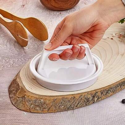 1pc, Plastic Hamburger Patty Maker Press - Non-Stick Burger Mold, Cheeseburger Patty Press For Beef, Vegetables, Kitchen Gadget, BBQ Grill Accessories, Meat Patty Shaping Tool, Easy To Clean