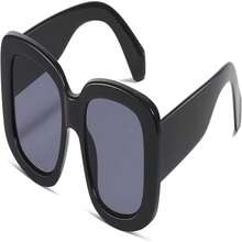 1pcNew 2026kimorn Rectangular Sunglasses For Men And Women Fashion Retro Fashion Sunglasses 90s Retro UV 400 Protective Square Frame K1200 - Black Frame Grey Lens+ Frame Grey Lens - View 32