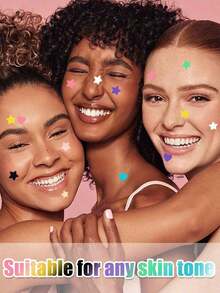 1530pcs Pink, , Whe, Blue, Purple, Green Star Parn E-Star Face Stickers, Essential For Photography, Face Painting, Suable For Parties, Garings And Fun Activies.240/40pcs Set, Affordable Price, Can Be Used As Christmas Gifts, Makeup Ls, Etc. - 多色 5 - 查看 5