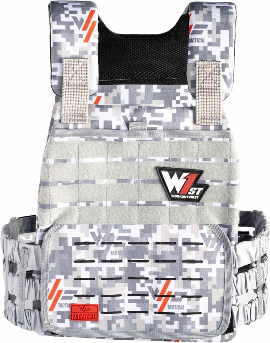 Chaleco de Peso Táctico para Crossfit + 2 Placas De 10lb - Negro - Ver 1