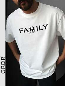 GRDR Men's Fashionable Printed Loose Short Sleeve T-Shirt | Exquisite Design | Summer Essential | Easy To Match | Showcase Your Style - White - View 1