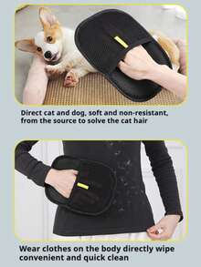 Pet Hair Remover, 2 Packs Electrostatic Pet Hair Removal Gloves, Reusable Dog Fur Removal Tools Bed Sheets, Blankets, Clothes, Sofas, Multi - Functional Gloves - Multicolor - View 5