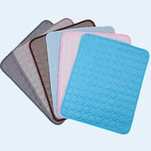 1pc Pet Cooling Mat, Breathable Ice Silk Fabric Dog/Cat Cooling Pad, Suitable For Small/Medium Pets In Summer - Multicolor - View 4