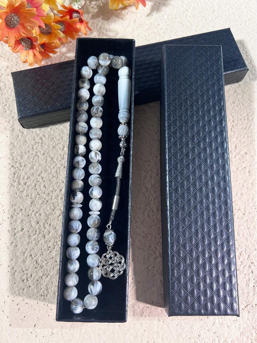 45pcs Acrylic Tasbih Beads Gift Box, Muslim Prayer Beads, Middle Eastern Worry Beads, Daily Use - Multicolor - View 1