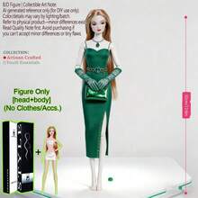 12.6in 1/6 BJD/MJD Supermodel Doll, 12-Joint Posable Ball-Jointed Toy, Realistic Modifiable Makeup, Exquisite Contour, Fluffy Voluminous Hair, Chic Silhouette, Desktop Display, No Clothing - DollOnlyNoAttire - View 3