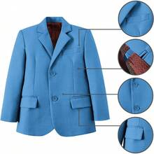 Boys 5-Piece Formal Suit Set - Slim Fit Kids Ring Bearer Dress Clothes - 格林湖 - 查看 4