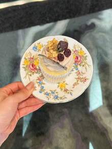 6/8/10 Inches Autumn Floral Ceramic Plates, Dessert Plates, Dinner Plates, Home Serving Plates, Fruit Plates, Snack Plates, Nut Plates, Appetizer Plates, Party Supplies, Hotel Tableware, Elegant Gifts - Multicolor - View 2