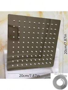 Một vòi sen vuông/vòi sen tròn áp lực cao bằng thép không gỉ, được làm từ thép không gỉ 304, kèm vòi phun, lắp đặt treo tường, không cần điện, phù hợp với trải nghiệm phòng tắm hiện đại. - Nhiều màu - Xem 17