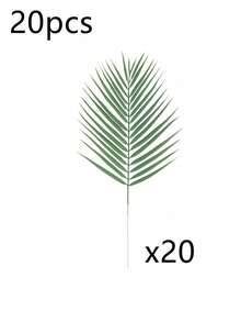 1/10/20/30pcs Artificial Plants, Artificial Green Leaves, Artificial Palm Leaves, Birthday Decorations, Centerpieces, Suitable For Palm Floral Arrangement, Hawaiian Party, Jungle Beach Theme Party, Anniversary Decor, Room Decor, Home Decor, Wall Decor, Bedroom Decor, Kitchen Decor, Gifts, Wedding Decor - Green - View 11
