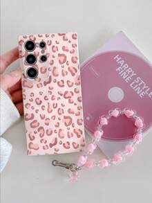 1个TPU豹纹保护手机壳和1条粉色透明小熊爱心挂绳，时尚百搭，适合送给女朋友/男朋友、闺蜜，兼容、红米等手机 - 彩色 - 查看 4