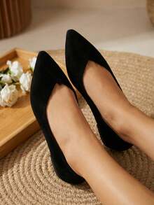 Comfy All Day Flat Shoes - Pointed Toe Slip Ons With Arch Support For Women | Casual & Work,Business Casual Chic Flats For Women - Elegant Pointed Toe Beige Shoes For Office & Weekend,So Cute! So Comfy!  My Go-To Beige Flats For Dresses & Jeans | Lightweight & Breathable,Minimalist Beige Slip-On Flats For Women - Day To Night Versatile Shoes [Comfy Walking Essential],OMG! Like Walking On Clouds! Breathable Beige Pointed Toe Flats - The ONLY Shoe You Need! - màu đen - Xem 2