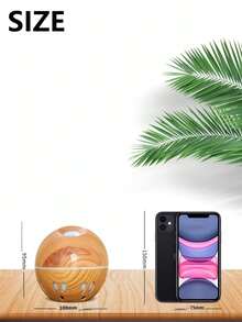 1pc Simulated Wood Grain Electric Humidifier, 200ml/ABS Material Home Bedroom Bathroom Air Humidifier, Low Noise Indoor Mist Sprayer - Multicolor - View 5