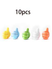 50 piezas/paquete Ganchos organizadores de cables de teléfono móvil, clips multifuncionales para almacenamiento conveniente, ganchos prácticos para colgar - Multicolor - Ver 11