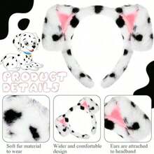 1 Set Dalmatian Ear Headband, Realistic Animal Ear Cosplay Costume Accessories (Random Style) - Multicolor - View 2