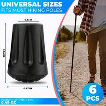 Park Ridge Outfitters Hiking Pole Tips - 6 Pack - Replace Lost Or Worn Standard Hiking And Trekking Pole Tips - mặc định - Xem 2