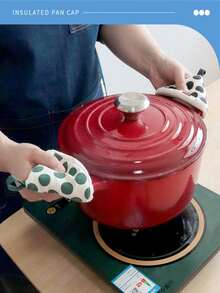 1pc 12cm X 9cm Thick Cotton Cone-Shaped Pot Lid Cover, Hanging, Kitchen, Home, Heat Insulation, Anti-Scald, Polka Dot, Striped, Home Kitchen Accessory - Multicolor - View 8