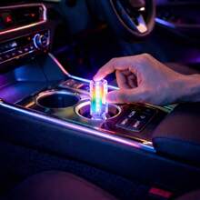RGB LED Accent Ambient Light 13 Modes Touch To Switch USB Port Easy Install No Wiring Tool Required Multicolor Lights Lighting Car Interior Accessories Mood Lighting Cool Car Gadgets Perfect Gift Idea Valentines Day Christmas New Year Anniversary Dating For Camping Bedroom LivingRoom Home Party - Touch to Switch - 查看 11