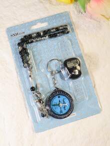 1pc Rosary Counter Set - High-End Packaged Bracelet Counter, Prayer Bead Bracelet With Counter, Counter, Electronic Manual Button Counter, Compact Portable Ring Counter - Multicolor - View 5