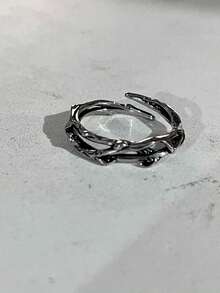 Anillo corona de espinas - Anillo corona gótico ajustable, anillo corona de espinas, anillo de Jesús, anillo de espinas, anillo vikingo - Multicolor - Ver 16