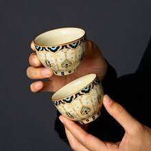 汝窑陶瓷茶杯，单杯，客用杯，家用，品茶杯，个人茶杯，水杯 - 彩色 - 查看 7