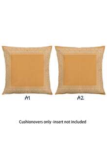 Bộ 2 vỏ gối phong cách Bohemian, vỏ gối trang trí in họa tiết hình học, kiểu dáng tối giản với các đường kẻ sọc, siêu mềm mại và thoải mái, khóa kéo ẩn, có thể giặt máy, dùng trang trí nhà cửa cho ghế sofa, phòng khách, phòng ngủ, không kèm ruột gối. - Màu be - Xem 13