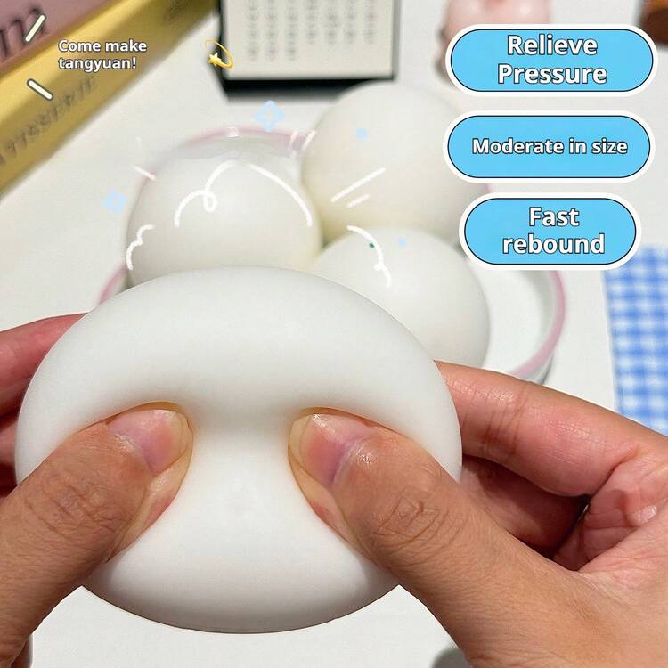 2026新款 - 1个纯色麻糬捏捏球 - 柔软凝胶减压玩具，触感舒适，适合深层压力疗法和冥想，完美礼物 - 生日礼物 - 男孩礼物 - 女孩礼物 - 复活节礼物 - 彩色 - 查看 7