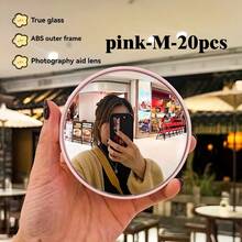 手持凸面镜，广角镜头，旅行摄影装备，小型圆形自拍镜，有大号和小号可选。凸面镜广角拍摄，旅行必备礼物，自拍神器，小巧便携，情人节情侣合影镜，高品质反射效果，内容创作者必备配件。 - 彩色 - 查看 9