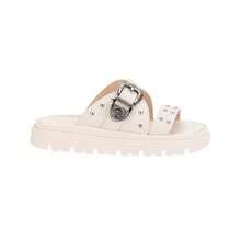 Women's Platform Sandal With Blogger Style, Soft Platform Sole, Moleca 5504.103, Beach Style With Buckle. - 白色 - 查看 4