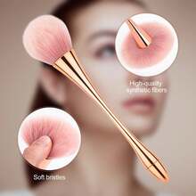 Portable Gold Mini Powder Brush Set, Including Foundation Brush, Concealer Brush, Blush Brush, Contour Brush, Bronzer Brush, Powder Brush - 粉色 - 查看 8