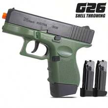 Soft And Springy Toy Gun - Semi-Automatic Pressure Shooting, Toy Gun With Shell Ejection Function, Suitable For Christmas And Birthdays - 綠色 - 查看 5