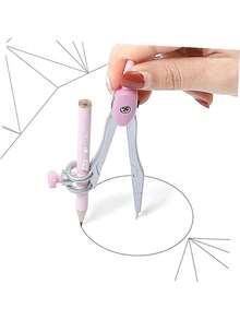Juego De Lápices De Regla De 8 Piezas,Kit de geometría matemática, de transportador de 8 piezas para suministros de estudiantes,Regla De Dibujo De, para estudiantes en hogar (Rosa),40946022 - Rosa coral - Ver 6