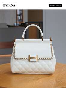 2026 New Luxury Fashion Chain Handbag For Women, High-Quality Large Capacity Double-Sided Bag, Exquisite Chic Quilted Embroidery One Shoulder Crossbody Bag, Heavy-Duty Hardware Soft Leather Versatile Tote Bag - Multicolor - View 3