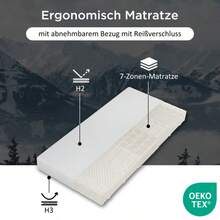 Cold Foam Mattress, 7-Zone Comfort Foam Mattress, 20 Cm High, H3, H2, Ergonomic Cold Foam Mattress With Handles & Washable Cover, Quilted Climate Fiber, With All-Around Zipper - White - View 9