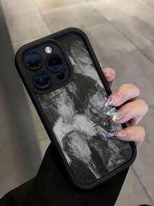 Graffiti Painted Groove Black Thick Precision Hole Minimalist Anti-Drop Thick Phone Protective Case, Compatible With IPhone 17/17 Pro Max, 16/16 Pro/16 Pro Max, 16 Plus, 15 XR/7/8, 15 Pro Max, 12 Pro Max, 13 Pro Max, 14 Pro Max, 13, 14, 11, 12, P14, P11, P12, XS, XR, 7/8P, 7/8G, ES2, Redmi, - Multicolor - View 8