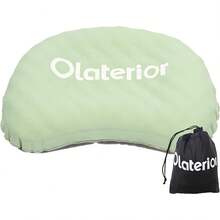 Olaterior - Almohada inflable ultraligera, compresible, compacta, cómoda, ergonómica, almohada de aire portátil de viaje para campamento al aire última intervensión, senderismo, mochileros y viajes en - Verde hierba - Ver 2