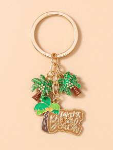 1pc Creative Multi-Color Mushroom, Letter, Coconut Tree, Cactus Keychain, Everyday Carry Key Ring For Women - Multicolor - View 13